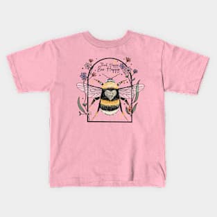Think Happy, Bee Happy Kids T-Shirt